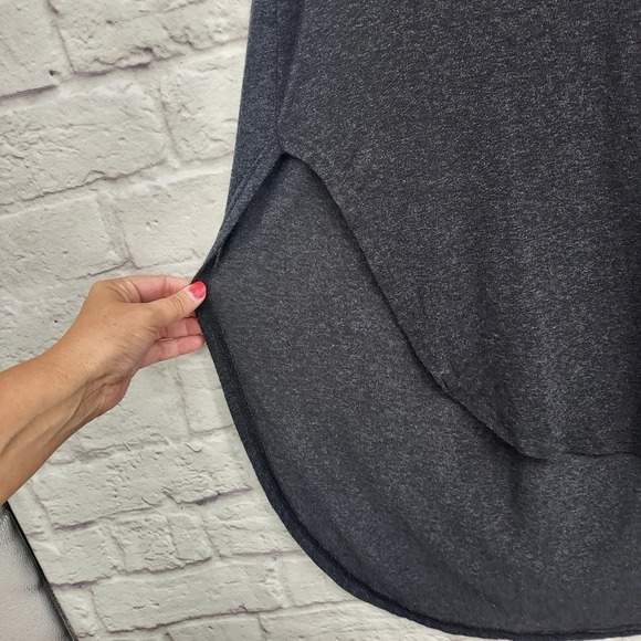 Anthropologie | Deletta Heathered Gray High Low Blouse Sz Small - Picture 2 of 12